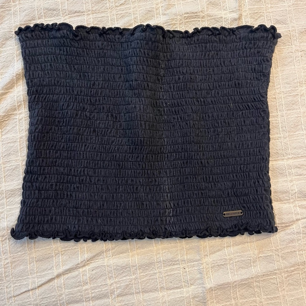 Hollister Charcoal Smocked Tube Top
